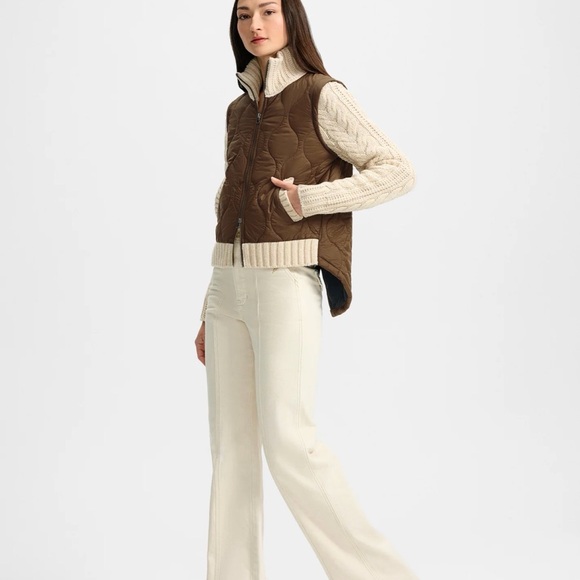 Veronica Beard Patra Knit-Sleeve Quilted Jacket Size Medium - Picture 2 of 9